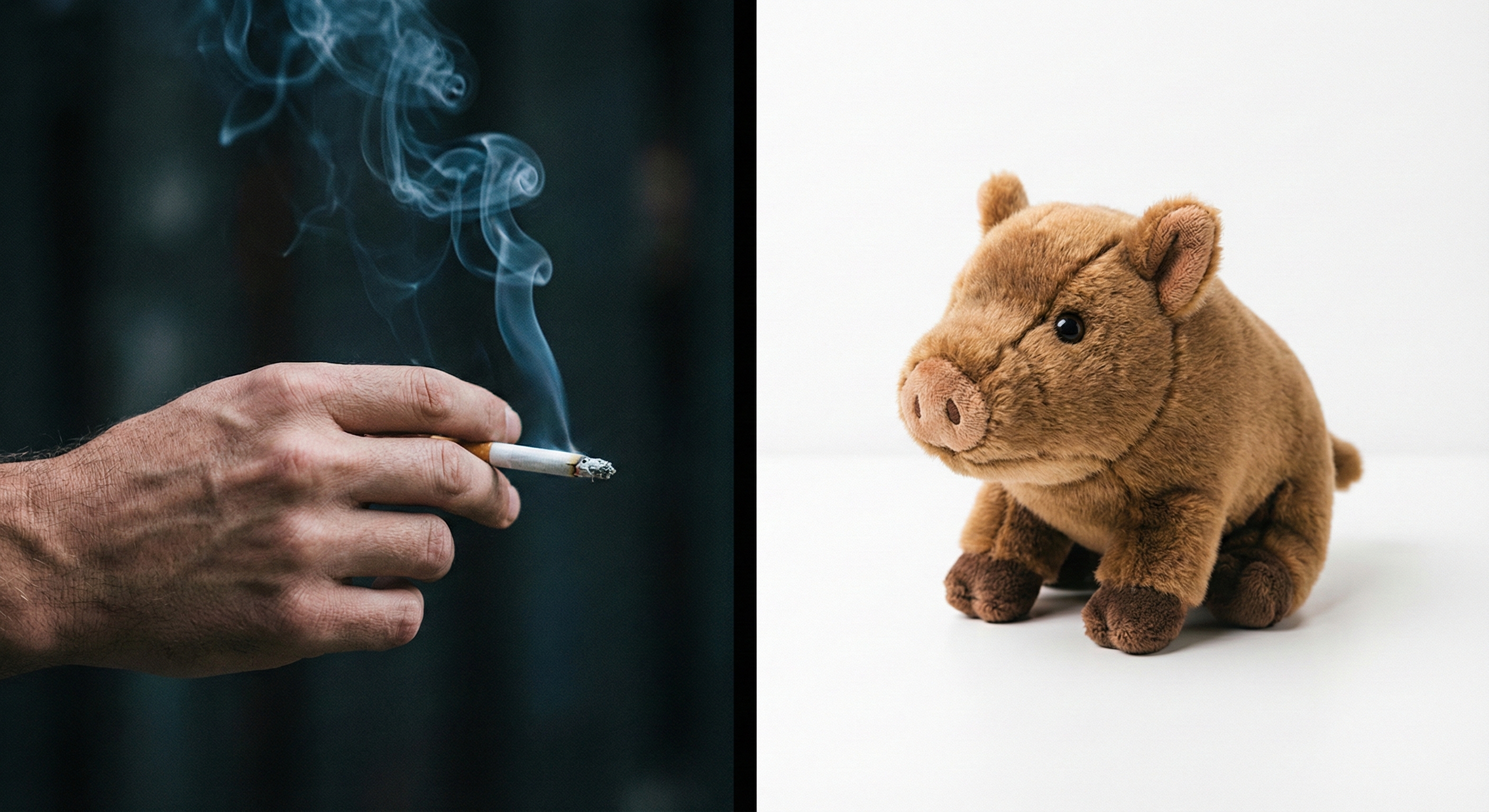 סיגריה מול בובה